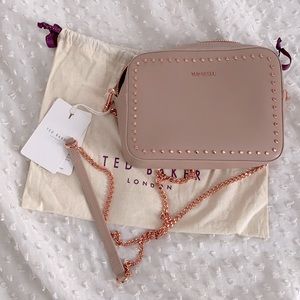 Ted Baker Micro Stud Camera Bag in Taupe
